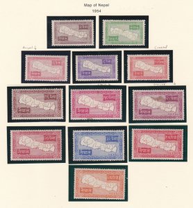 Nepal # 72-83, Map of Nepal, High value NH, some faults low values, 1/2 Cat.