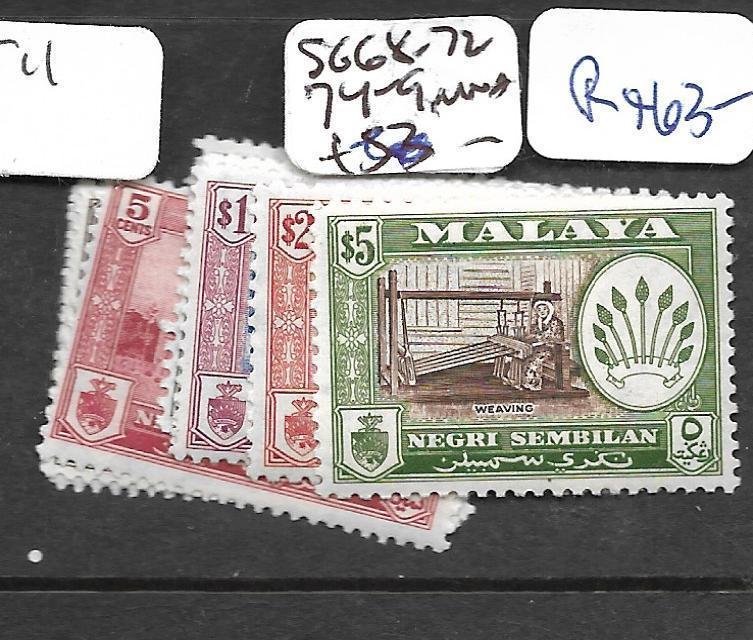 MALAYA NEGRI SEMBILAN (P0301B) ARMS  SG 68-72, 74-9  MNH