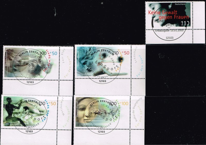 Germany 1999/2000, Scott# 2046-2073, 2078-9, B855-65 used