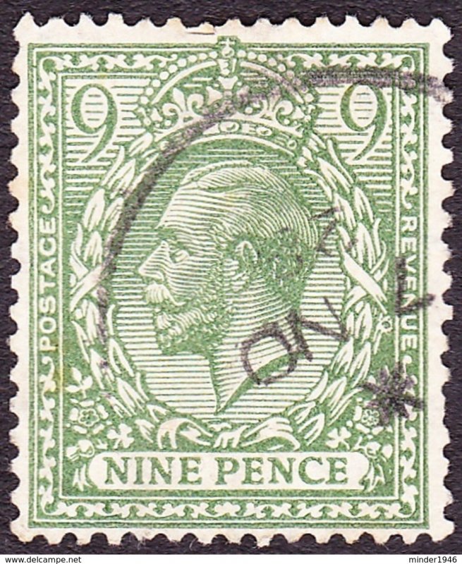 GREAT BRITAIN 1922 KGV 9d Olive-Green SG342 Used