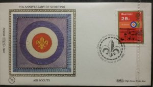 1982 Guernsey Anni Boy Scouts Cub Air Sea Land Scouts Benham FDC BGS3a-d  