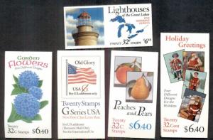 U.S. DISCOUNT POSTAGE LOT  32¢ booklets, including G Series Face $32.00