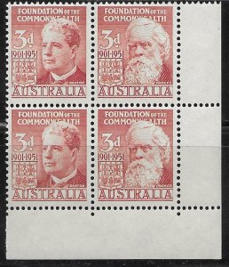 Australia #240-241 MNH. Block.  50th Ann. of Federation. 1951. Barton & Parkes