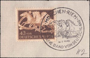 Germany #B205, Complete Set, 1942, Horses, Sports, Used