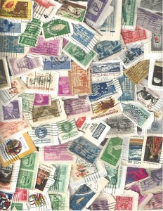 100+ different US commemoratives on paper 1940-70. Lot # 1