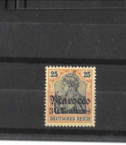 German Offices in Morocco Sc 34/Mi 35 NH wmkd issue of 1906