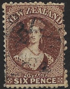 New Zealand 19  1863   6pence  fine used