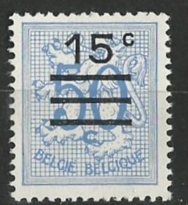 Belgium # 564  15c overprint on 50c  1968  (1) Mint NH
