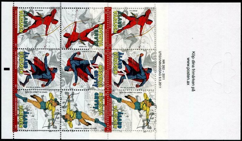 HERRICKSTAMP ALAND Sc.# 316e Superheroes Tete Beche Stamp Booklet