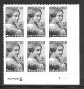 #3181 MNH Plate Block of 6