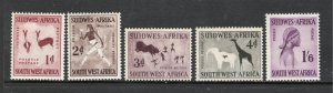 South West Africa Scott 261-265 MNH OG