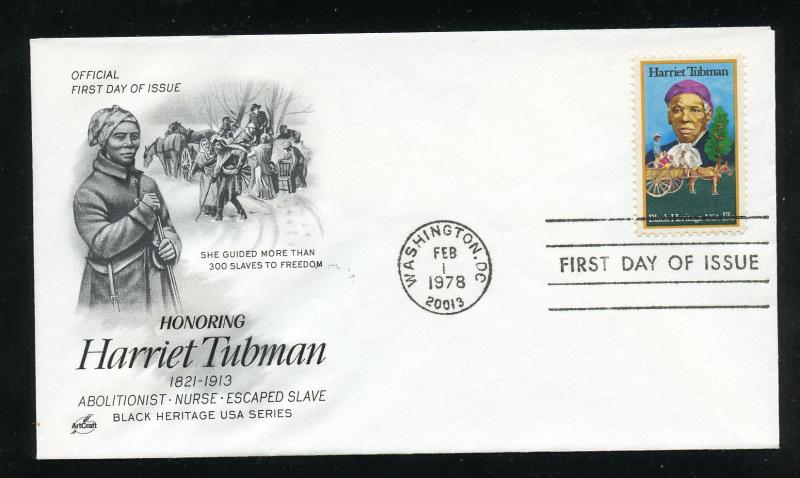 US 1744 Harriet Tubman UA ArtCraft FDC