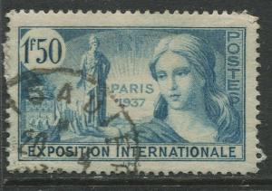 France - Scott 324 - General Issue -1937 - FU -Single 1.50fr Stamp