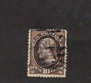 19th c #197 deep brown on soft porous paper; very rare; see notes below   (8N)