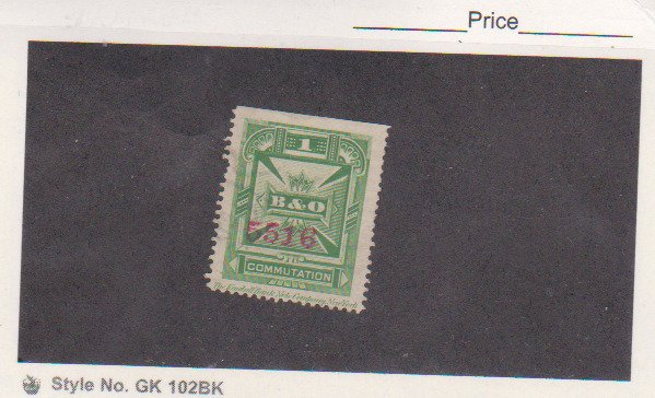 Revenue Telegraph Stamp Scott # 3T7 - Baltimore & Ohio Co. 1 cent issue MNG
