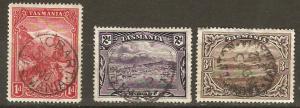 Tasmania 87, 88, 90 SG 230-1, 233 UsedVF 1899 SCV $15.50