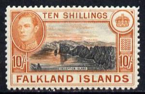 Falkland Islands 1938-50 KG6 Deception Island 10s mounted...