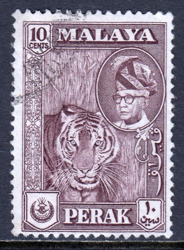 Malaya (Perak) - Scott #132 - Used - Purple - SCV $0.25