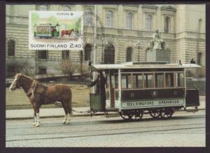 Finland 772 Horse Tram,Europa Maxi Card U/A FDC