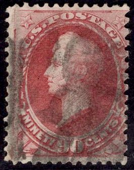 US Stamp Scott #155 90c Carmine Perry Used SCV $325