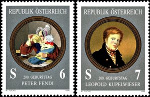 Austria 1996 MNH Stamps Scott 1698-1699 Art Paintings Miniatures