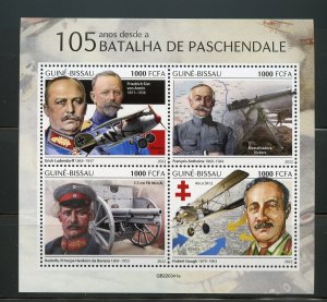 GUINEA BISSAU  2022 105th ANNIVERSARY BATTLE OF PASCHENDALE SHEET  MINT NH