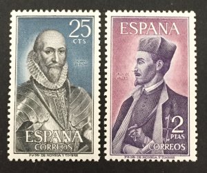 Spain 1966 #1334-5, Alvaro De Bazan & Daza De Valdes, MNH(see note).