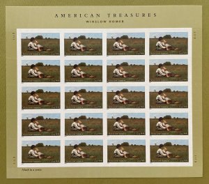 Scott 4473 WINSLOW HOMER Pane of 20 US 44¢ Stamps MNH ￼2010 
