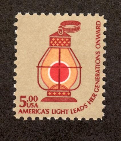 U.S. # 1612 $5.00 Lantern Mint NH Superb!