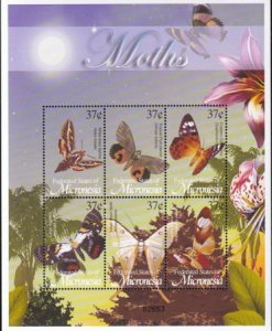 US 515 Trust Territories Micronesia NH VF Moths M/S