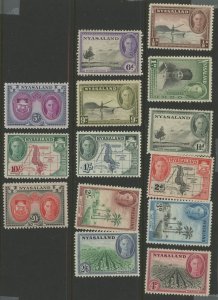 Nyasaland Protectorate #68-81  Single (Complete Set)