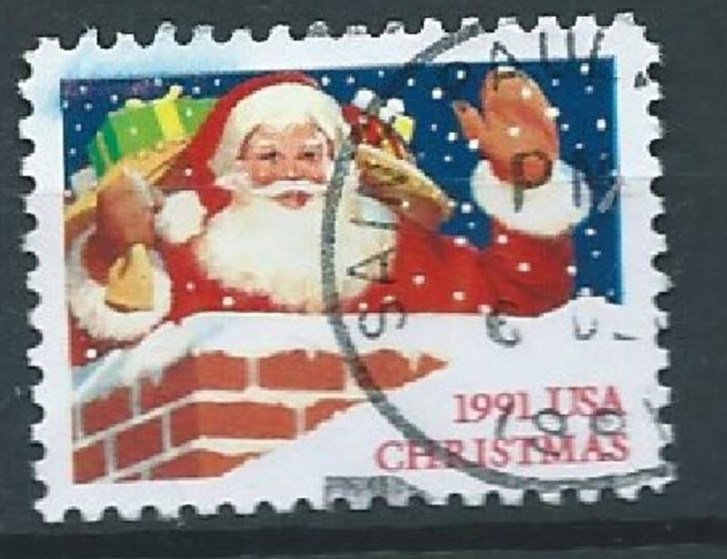 VERINIGTE STAATEN ETATS UNIS USA 1991 Xmas Noel on Chimney 29c USED SC 2579 Y...