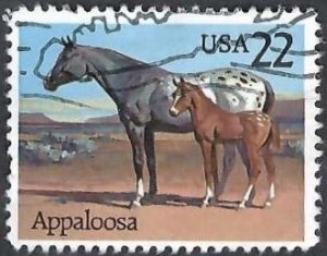 United States #2158 22¢ Appalooosa (1985). Used.