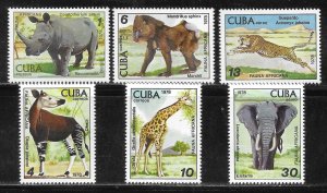 Cuba 2215-2218, C307-C308 Havana Zoo set MNH