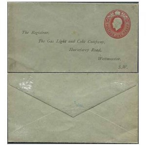 ES47 KGV 1d Scarlet Stamped to Order Envelope Mint