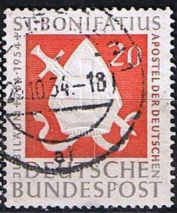 Germany 1954, Sc.#724 used Bishops Mitra pierced by sword