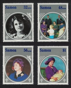 Samoa Queen Elizabeth the Queen Mother 4v 1985 MNH SG#700-703