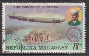 Fr Madagascar 547 Used 1976 Count Zeppelin and LZ-139