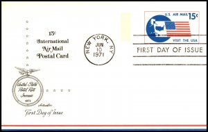 Scott UXC11 15 Cents Visit The USA Artmaster FDC - Unaddressed