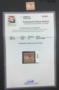 US STAMPS #716 MINT OG NH **PSE CERT** LOT #97462