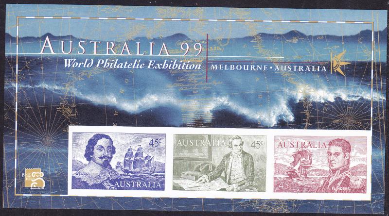 Australia 1999 IMPERF Sheets (2) Famous Navigators   VF/NH