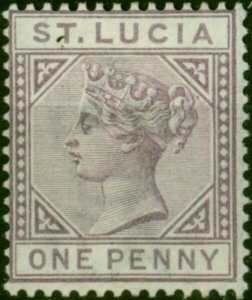 St Lucia 1891 1d Mauve SG44 Fine LMM