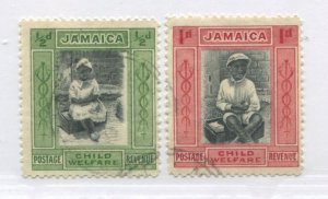 Jamaica 1923 1/2d and 1d Semi Postals used