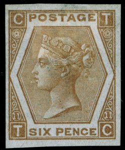 SG122a, 6d chestnut plate 11, M MINT. Cat £3800. IMPRIMATUR. TC 