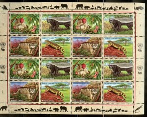 UNITED NATIONS SCOTT #332a GENEVA ENDANGERED SPECIES  MINIATURE SHEET MINT NH