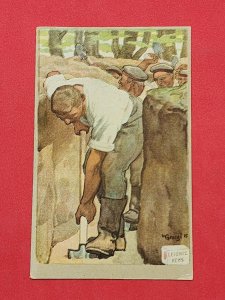 WW1 WWI Imperial German soldiers military Feldpost postcard Trenches 1916