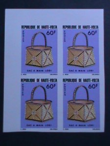 ​BURKINA FASO-1977-SC#418 RARE PROOF STAMP-HANDBAG LOBI MNH BLOCK VF EST. $26