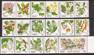 Palau - 1987-8 Indigenous Flowers - 17 Stamp Set - Scott #126-42