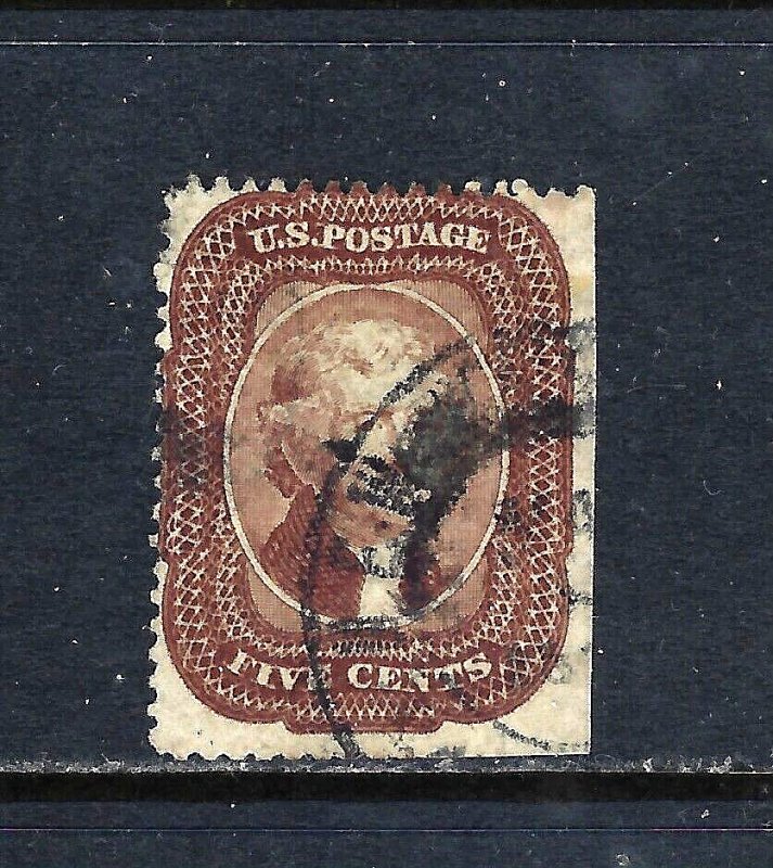 #29 US 5 CENT BROWN-TYPE 1-JEFFERSON-USED-N/G-FINE-VF 