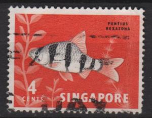 Singapore 1962 - Scott 54 used - 4c, Fish